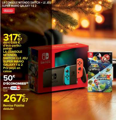 LA CONSOLE NINTENDO SWITCH + LE JEU SUPER MARIO GALAXY 1 & 2
