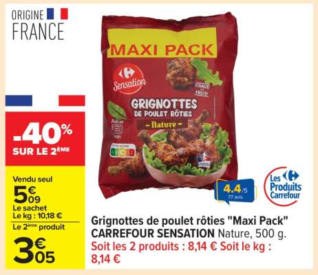 Grignottes de poulet rôties «Maxi Pack»