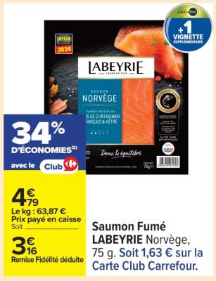 Saumon fumé LABEYRIE Norvège