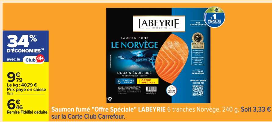 Saumon fumé «Offre Spéciale» LABEYRIE