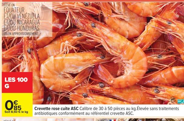 Crevette rose cuite ASC