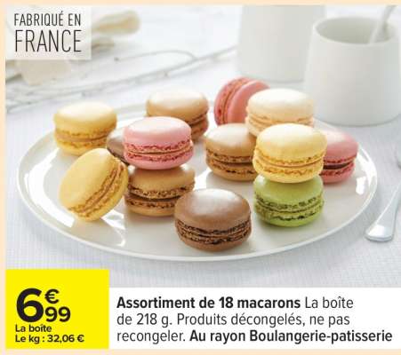 Assortiment de 18 macarons