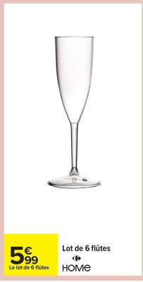 Lot de 6 flûtes