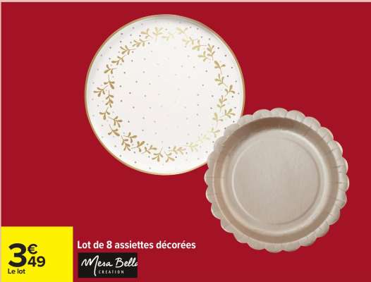 Lot de 8 assiettes décorées