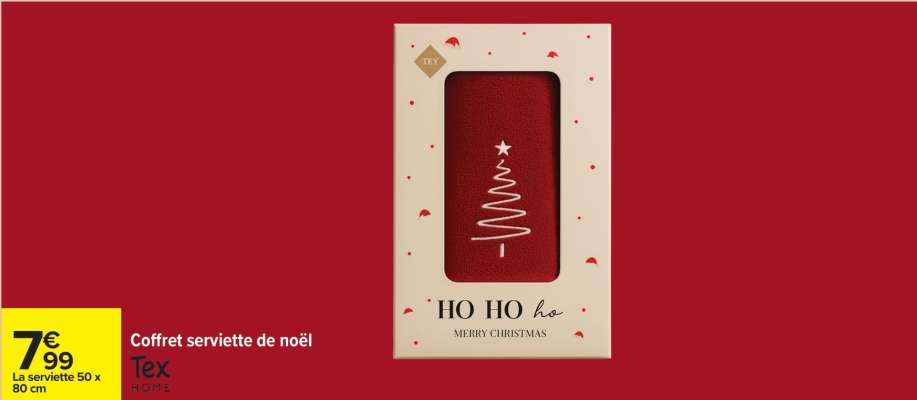 Coffret serviette de noël