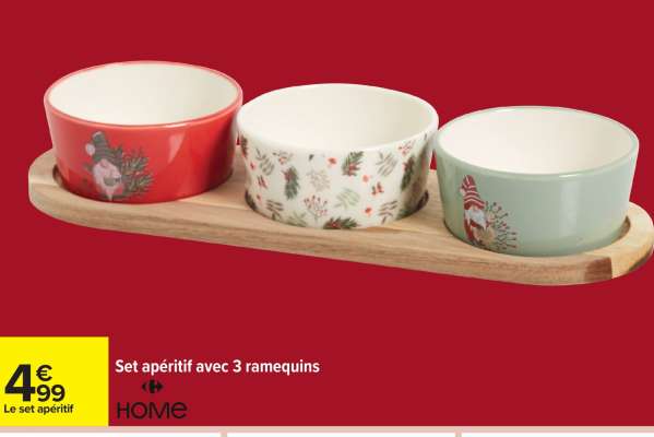 Set apéritif avec 3 ramequins