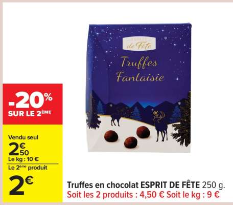 Truffes en chocolat ESPRIT DE FÊTE