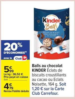 Balls au chocolat KINDER