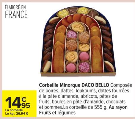 Corbeille Minorque DACO BELLO