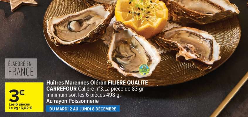 Huîtres Marennes Oléron