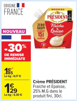 Crème PRÉSIDENT
