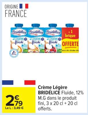 Crème Légère BRIDÉLICE Fluide