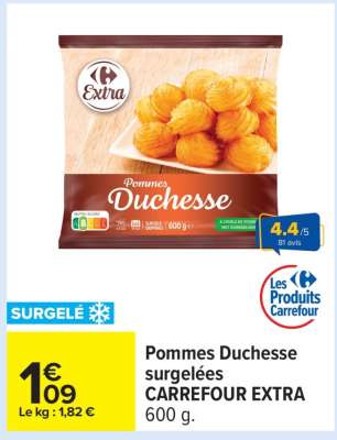 Pommes Duchesse surgelées CARREFOUR EXTRA