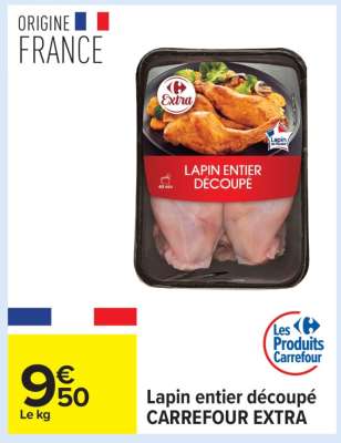 Lapin entier découpé CARREFOUR EXTRA