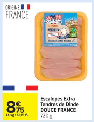 Escalopes Extra Tendres de Dinde DOUCE FRANCE