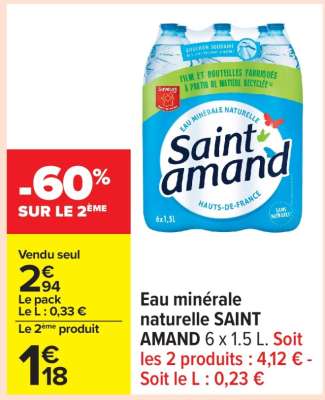Eau Minérale Naturelle Saint Amand