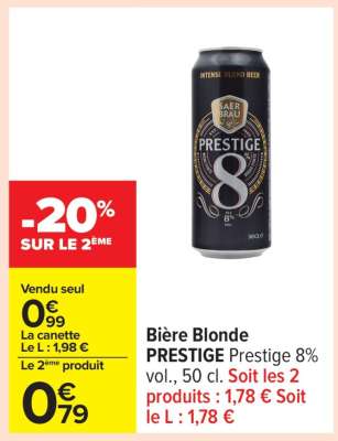 Bière Blonde PRESTIGE