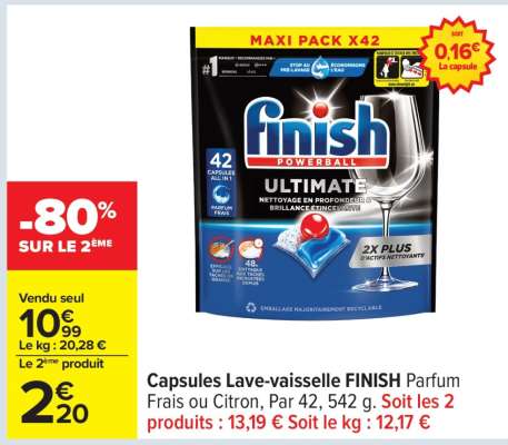 Capsules Lave-vaisselle FINISH