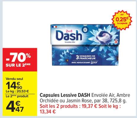 Capsules Lessive DASH
