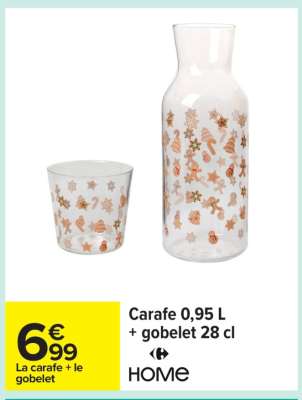 Carafe 0,95 L + gobelet 28 cl