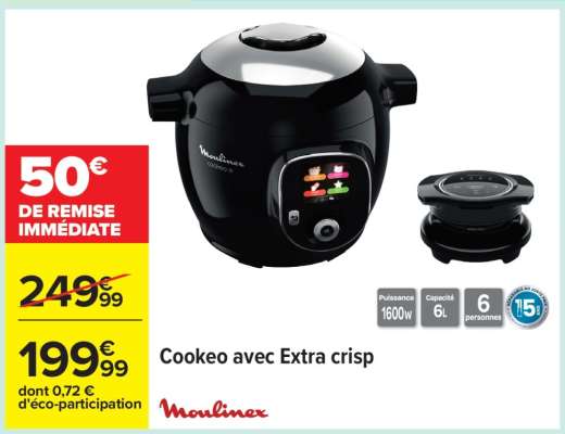 Cookeo avec Extra crisp