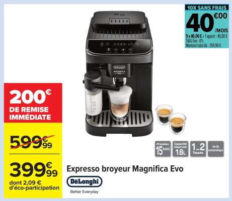 Expresso broyeur Magnifica evo