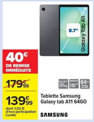 Tablette Samsung Galaxy tab A11 64GO