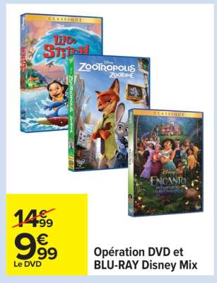Opération DVD et BLU-RAY Disney Mix