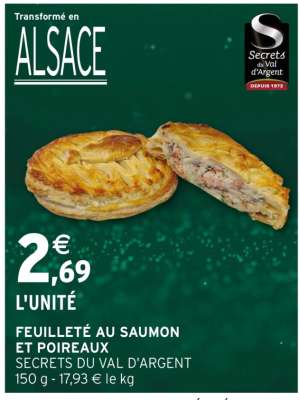 FEUILLETÉ AU SAUMON ET POIREAUX