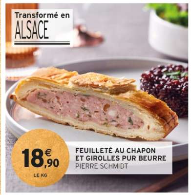 FEUILLETÉ AU CHAPON ET GIROLLES PUR BEURRE