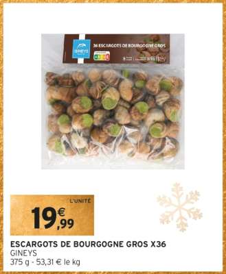 ESCARGOTS DE BOURGOGNE GROS X36