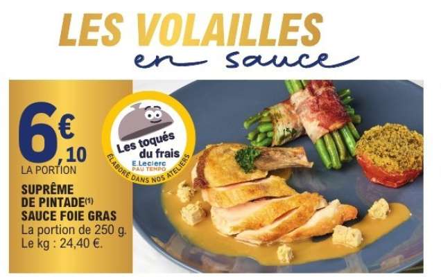 SUPRÊME DE PINTADE SAUCE FOIE GRAS