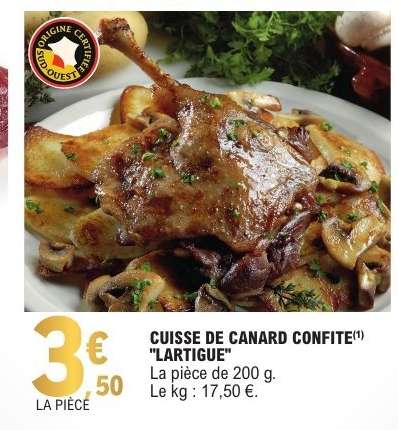 CUISSE DE CANARD CONFITE "LARTIGUE"