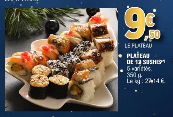 PLATEAU DE 12 SUSHIS
