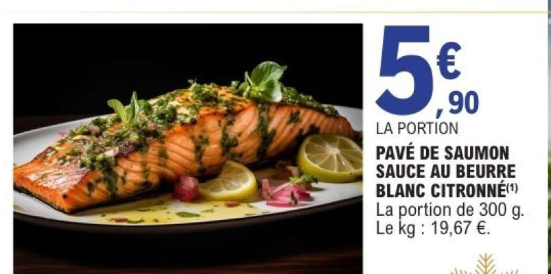 PAVÉ DE SAUMON SAUCE AU BEURRE BLANC CITRONNÉ