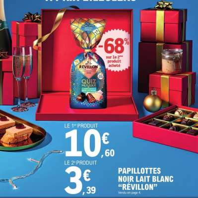 PAPILLOTTES NOIR LAIT BLANC "RÉVILLON"