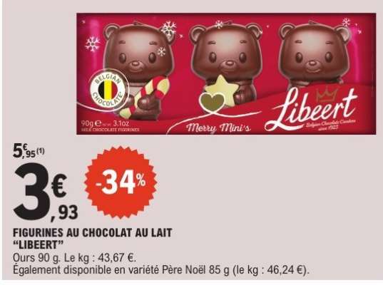 FIGURINES AU CHOCOLAT AU LAIT "LIBEERT"