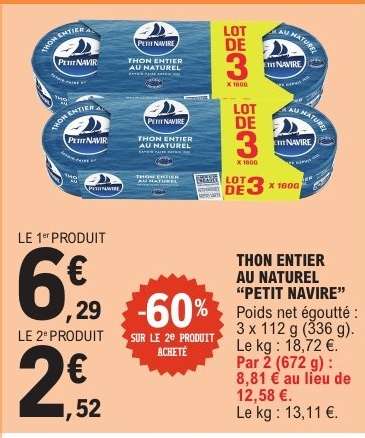 Thon entier au naturel 'Petit Navire'