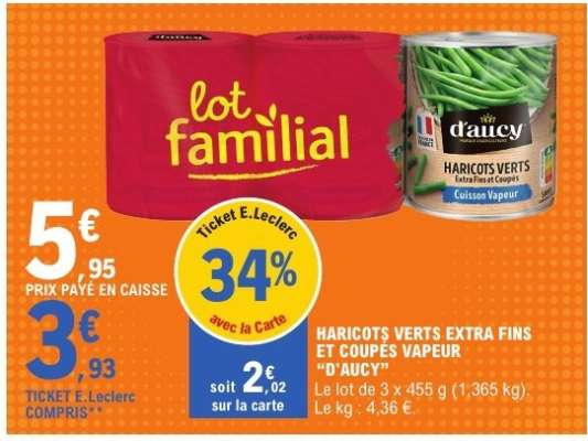 HARICOTS VERTS EXTRA FINS ET COUPES VAPEUR “D’AUCY”