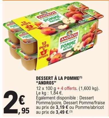 DESSERT À LA POMME 'ANDROS'