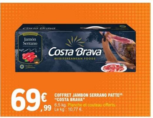 Coffret Jambon Serrano Patte "Costa Brava"