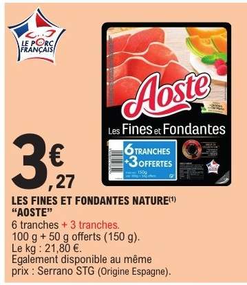 LES FINES ET FONDANTES NATURE “AOSTE”