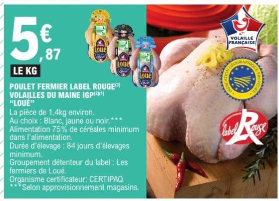 Poulet FERMIER  Label Rouge