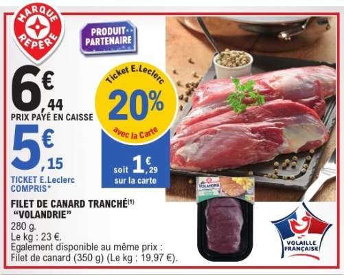 FILET DE CANARD TRANCHÉ “VOLANDRIE”