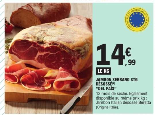 JAMBON SERRANO STG DÉOSSÉ "DEL PAÍS"