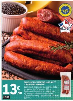 Saucisses de Montbéliard IGP "Jean-Louis Amiotte"