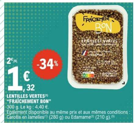LENTILLES VERTES 'FRAÎCHEMENT BON'