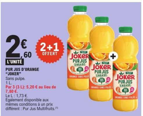 PUR JUS D'ORANGE "JOKER"