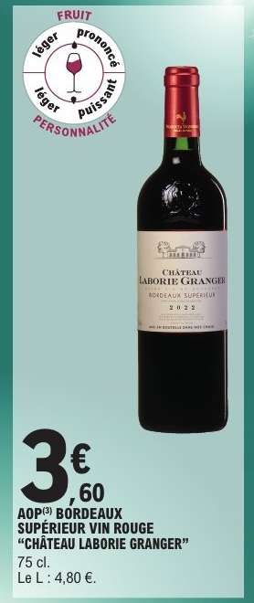 AOP BORDEAUX SUPÉRIEUR VIN ROUGE “CHÂTEAU LABORIE GRANGER”
