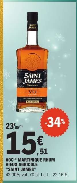 AOC MARTINIQUE RHUM VIEUX AGRICOLE "SAINT JAMES"